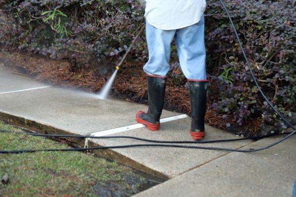 Sidewalk Washing in Norristown